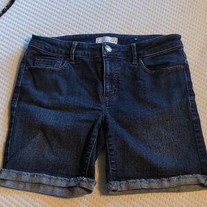 Dark Blue Denim Shorts